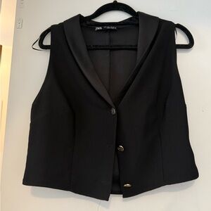 Zara Women's Black Vest Jacket